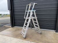 BOSS ALUMINIUM TELESCOPIC PLATFORM LADDER - 4