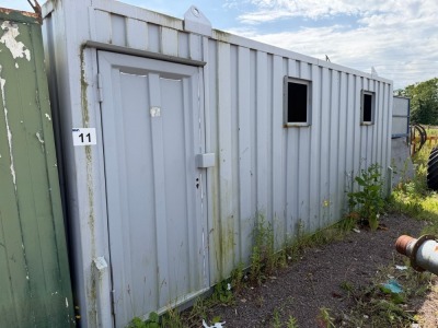 APPROX. 20ft x 10ft UNFINISHED ANTI VANDAL OPEN PLAN SITE OFFICE