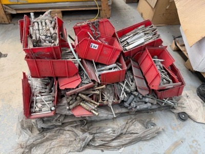 PALLET TO INC. LARGE SELECTION OF ASSORTED RAWL BOLTS