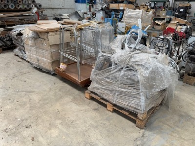 4No. PALLETS OF ASSORTED UNASSEMBLED CHAIRS, STOOLS & TABLES