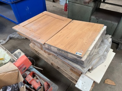 PALLET LOT TO INC. ASSORTED CUPBOARD DOORS, ETC