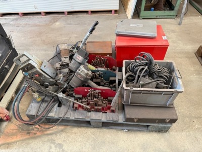 PALLET TO INC. MACHINE PARTS, NAIL GUNS, SALAMANDER PUMP