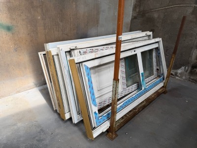 METAL STILLAGE OF ASSORTED DOORS