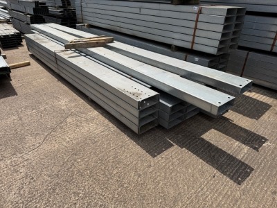 APPROX. 34No. VARIOUS LENGTHS GALVANISED CHANNEL 250mm x 90mm