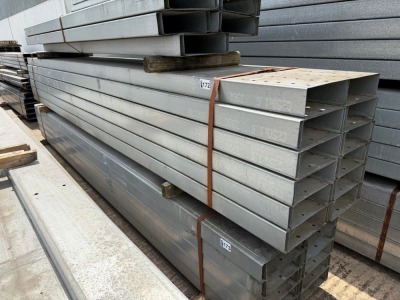 APPROX. 22No. LENGTHS GALVANISED CHANNEL 3900mm x 250mm x 90mm