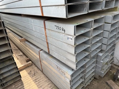 APPROX. 40No. LENGTHS GALVANISED CHANNEL 5300mm x 250mm x 90mm