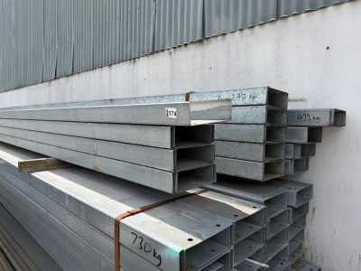 APPROX. 25No. LENGTHS GALVANISED CHANNEL 5300mm x 250mm x 90mm