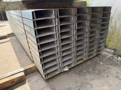 APPROX. 100No. LENGTHS GALVANISED CHANNEL 2500mm x 150mm x 55mm