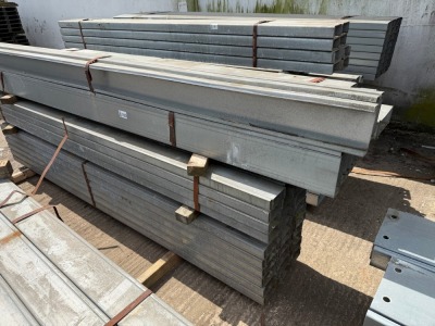 APPROX. 84No. VARIOUS LENGTHS GALVANISED CHANNEL 100mm, 120mm & 150mm
