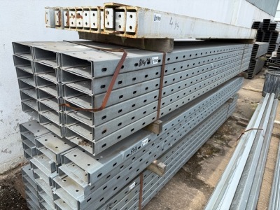 APPROX. 36No. LENGTHS GALVANISED CHANNEL 3300mm x 200mm x 65mm