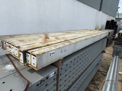 APPROX. 12No. LENGTHS HEAVY DUTY METAL CHANNELS 2860mm x 125mm x 65mm