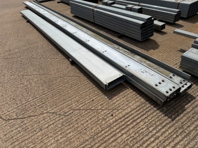 APPROX. 9No. VARIOUS LENGTHS GALVANISED CHANNEL 340mm x 270mm