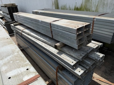 APPROX. 68No. VARIOUS LENGTHS GALVANISED CHANNEL 130mm & 250mm