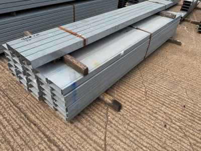 APPROX. 60No. LENGTHS GALVANISED CHANNEL 2765mm x 175mm & 10No. LENGTHS 3000mm x 70mm