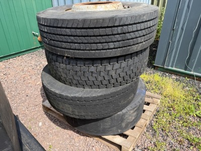 4No. RIMS & TYRES 295/80R22.5