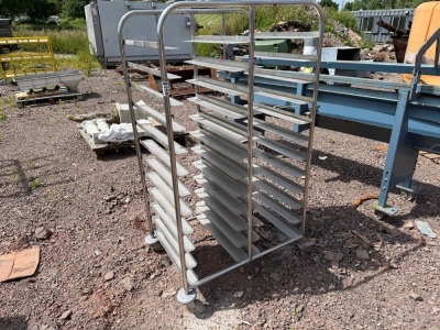 APPROX. 3ft x 2ft 12 TIER MOBILE TROLLEY