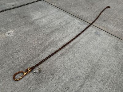 APPROX. 10ft 4 TON LIFTING CHAIN, HOOK & SHORTNER