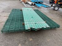 APPROX. 10No. MESH WIRE FENCING PANELS & 11No. POSTS - 2