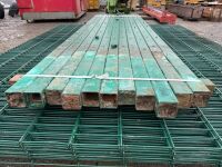 APPROX. 10No. MESH WIRE FENCING PANELS & 11No. POSTS - 6
