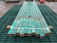 APPROX. 10No. MESH WIRE FENCING PANELS & 11No. POSTS - 7