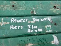 APPROX. 10No. MESH WIRE FENCING PANELS & 11No. POSTS - 8