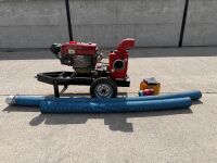 UNUSED 150mm SELF PRIMING WATER PUMP & HOSES - 2