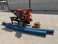 UNUSED 150mm SELF PRIMING WATER PUMP & HOSES - 3