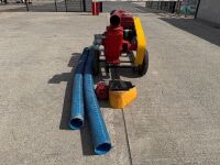UNUSED 150mm SELF PRIMING WATER PUMP & HOSES - 4