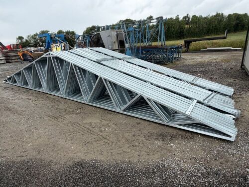 24No. APPROX. 10400mm x 1450mm GALVANISED METAL ROOF TRUSSES