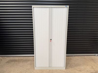 BISLEY TWO DOOR TAMBOUR CABINET