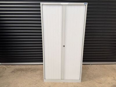 BISLEY TWO DOOR TAMBOUR CABINET
