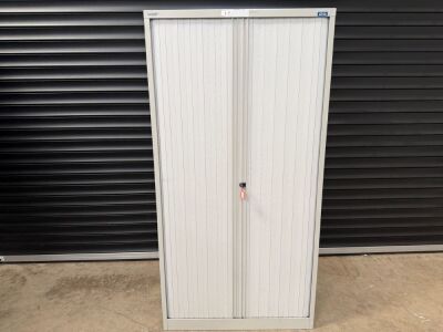 BISLEY TWO DOOR TAMBOUR CABINET