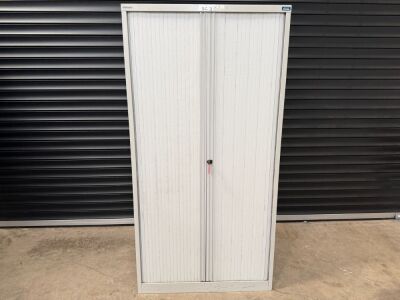 BISLEY TWO DOOR TAMBOUR CABINET