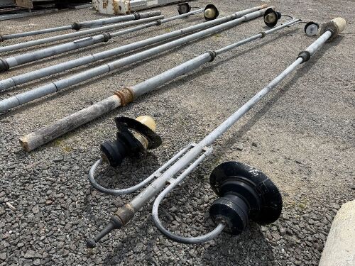 2No. APPROX. 7m LIGHT POLES & 4No. LANTERN STYLE LIGHTS