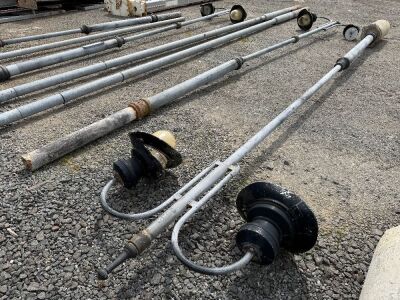 2No. APPROX. 7m LIGHT POLES & 4No. LANTERN STYLE LIGHTS