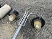 2No. APPROX. 7m LIGHT POLES & 4No. LANTERN STYLE LIGHTS - 4