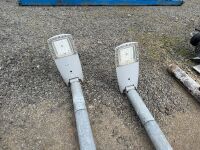 2No. APPROX. 9m LIGHT POLES & 2No. LED LIGHT HEADS - 2
