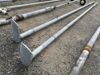 2No. APPROX. 9m LIGHT POLES & 2No. LED LIGHT HEADS - 3