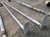 2No. APPROX. 9m LIGHT POLES & 2No. LED LIGHT HEADS - 4