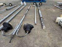 2No. APPROX. 7m LIGHT POLES & 4No. LANTERN STYLE LIGHTS & 1No. CAMERA POLE - 7