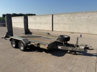 BRIAN JAMES 10FT8' X 6FT10' 3.5 TON TWIN AXLE PLANT TRAILER