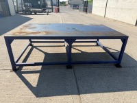 APPROX. 2500mm X 1500mm X 770mm METAL WORK BENCH / STAND - 3