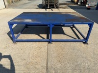 APPROX. 2500mm X 1500mm X 770mm METAL WORK BENCH / STAND - 10
