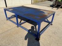 APPROX. 2500mm X 1500mm X 770mm METAL WORK BENCH / STAND - 11