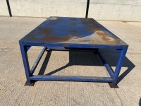 APPROX. 2500mm X 1500mm X 770mm METAL WORK BENCH / STAND - 12
