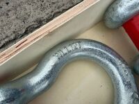 WOODEN CRATE TO INC. APPROX. 34No. ASSORTED UNUSED SHACKLES - 4