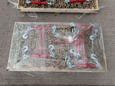 WOODEN CRATE TO INC. 5No. UNUSED CHAIN TIGHTNERS & CHAINS