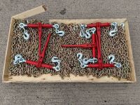WOODEN CRATE TO INC. 5No. UNUSED CHAIN TIGHTNERS & CHAINS