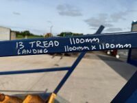 APPROX. 13 TREAD METAL FIRE ESCAPE STAIRCASE & LANDING - 9