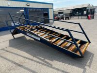 APPROX. 13 TREAD METAL FIRE ESCAPE STAIRCASE & LANDING - 12